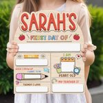 Custom First and Last Day School Sign, Kindergarten 1st Day of School Wooden School Board, First Day School/Back to School Gift for Kids