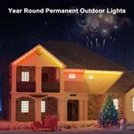 Smart Rainbow LED Permanent Outdoor Lights, App Controlled Color Changing Lights