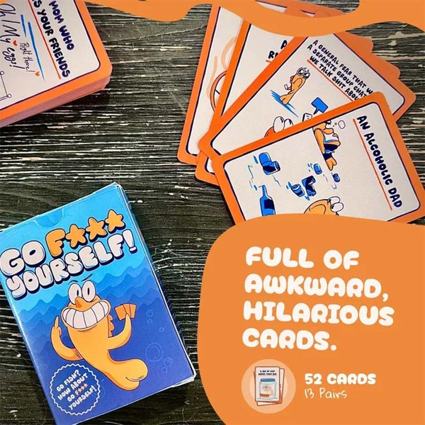 Go F*** Yourself Adult Card Game, Hilarious Party Game for 3-10 Players, Quick Easy Setup, Perfect Stocking Stuffer