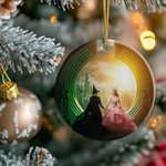 Wicked Themed Design Ornament 2025, Christmas Decor, 3 in Round Engineered Wood, Gift for Musical Theater Fans