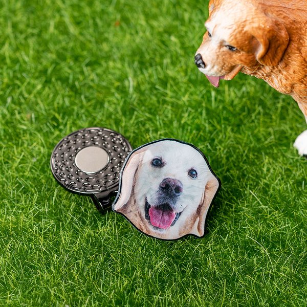 Personalized Photo Golf Ball Marker with Magnetic Hat Clip with Name Birthday Father's Day Gift for Golf Lover