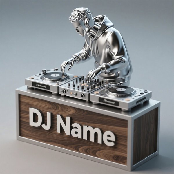 Personalized DJ Desk Decor, Custom Music Lover Gift, Unique DJ Name Plague for Home or Studio Decor