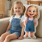 Personalized Cartoon Dolls From Photo – Custom Doll That Looks Like You, Mini Me Pillow With Face & Name For Kids