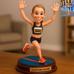 Custom Running Photo Figurine - Personalized Runner Statue for Fitness Lovers & Athletes, Motivational Gift for Runners