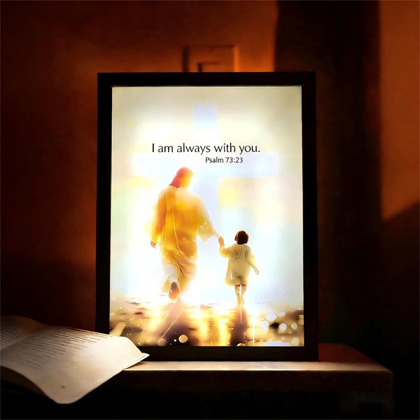Unique Scripture Night Light Collection – “I Am Always With You” | “Walk On Water” | “All Things Are Possible With God”, Faith Gifts for Family/Friend