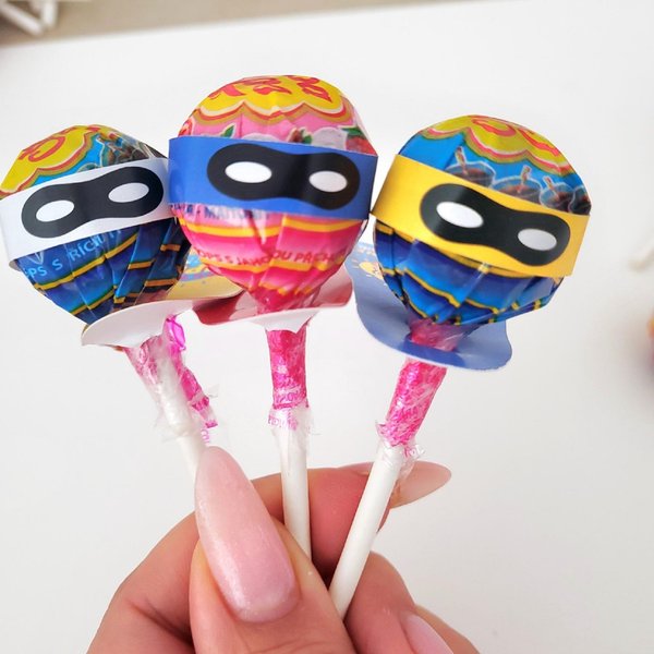 (Set of 24pcs) Personalized Lollipop Labels with Name, Classroom Favors, Back to School/Valentine's Day Gift for Kids/Friends