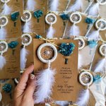 (Set of 20pcs)Personalized Name Mini Boho Dreamcatcher with Feather, Ethnic-Inspired Party Keepsake, Birthday/Wedding Gift for Friends/Bridesmaids