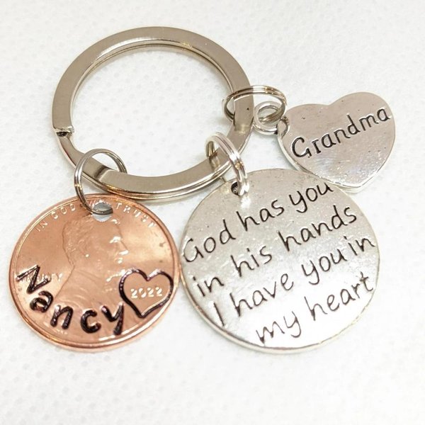 Personalized Memorial Keychain with Name & Year, 