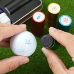 Personalized Golf Monogram Design Self-Inking Waterproof Golf Ball Stamp with Metal Storage Box Golf Accessory Birthday Sports Gift for Golfers
