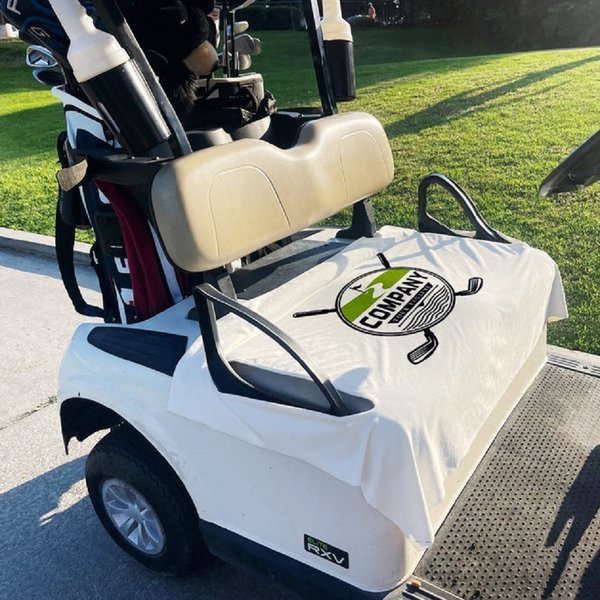 Personalized Photo Golf Cart Seat Cover with Monogram, Water Resistant, Birthday Gift for Golf Lovers