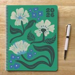 Personalized 2026 Floral Spiral Planner, Letter Size Weekly/Monthly Organizer with Bendy Flower Design, Birthday/Back to School Gift for Kid