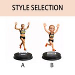 Personalized Running Photo Acrylic Standee, Custom Runner Figurine with Name, Clear Acrylic Desk Decor Gift for Runners/Athletes/Fitness Lovers