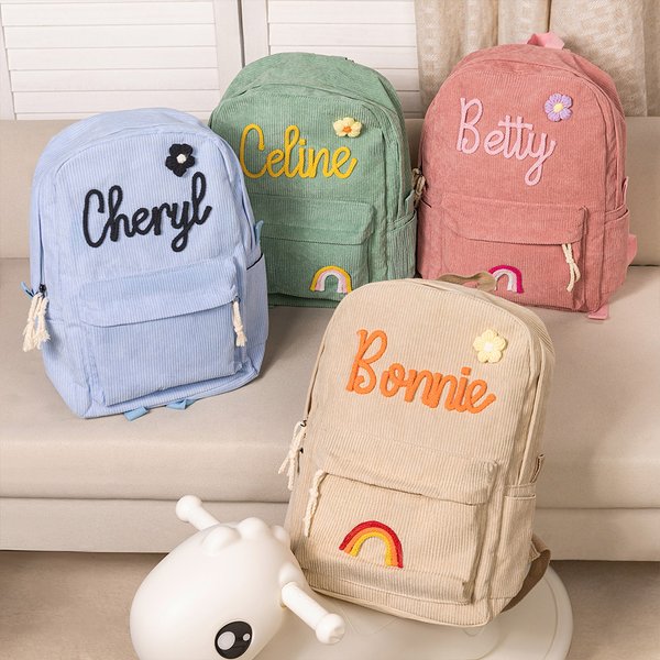 Personalized Embroidered Toddler Backpack with Name and Icon, Large Capacity Children's School Bag, Birthday/Back to School Gift for Kids/Girls/Boys