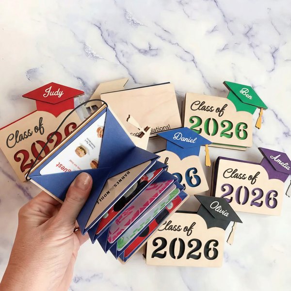Personalized Graduate Gift Card Holder with Custom Name & Message, Card Sleeve for Graduation Money/Card Holder, Graduation Day Gift for Student