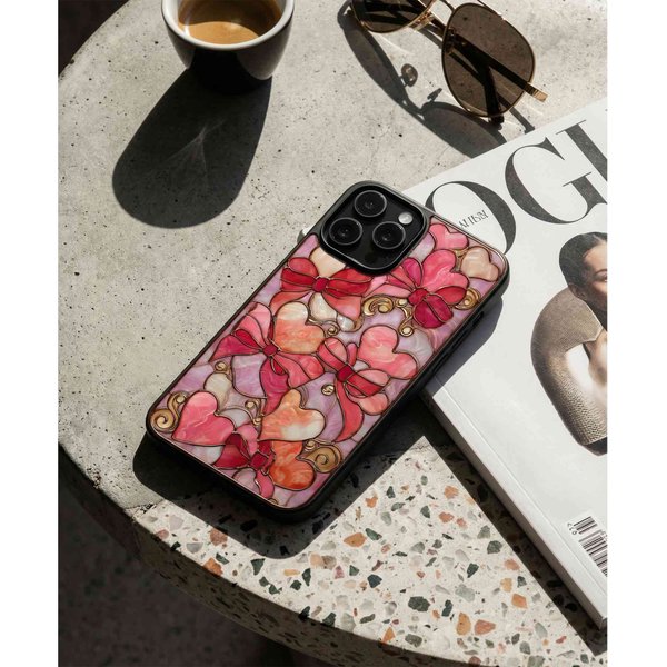 Iridescent Mother of Pearl TPU Phone Case for iPhone/Samsung with Art Nouveau Butterfly Floral Design, Birthday/Anniversary Gift for Women