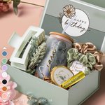 Personalized Birth Flower Gift Box Set with Name, Birthday Gift for Best Friend/Mom/Flower Enthusiasts