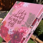 Beautiful Floral Pink NIV for Journaling, Notes Bible with Gorgeous Handcrafted Laminated Bible Tabs with Gold Lettering