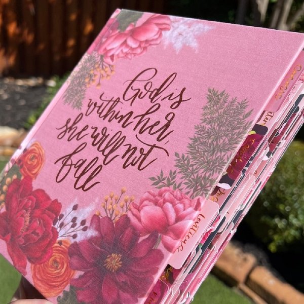 Beautiful Floral Pink NIV for Journaling, Notes Bible with Gorgeous Handcrafted Laminated Bible Tabs with Gold Lettering