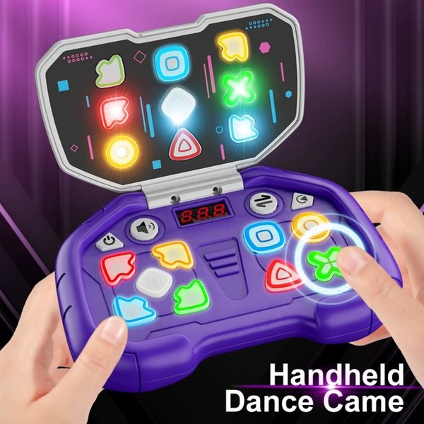 Kids Handheld Light Up Memory Game Toy, Interactive Music Rhythm Button Game, Portable Educational Fidget Toy for Boys Girls Ages 5-10