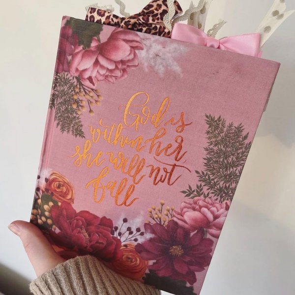 NIV Preloaded Bible, God Is Within Her with Tabs and Handwritten Notes, Birthday/Christian Gift for Her