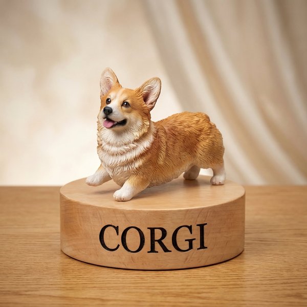 Personalized 3D Resin Pet Figurine from Photo with Custom Name, Lifelike Dog/Cat Replica Statue, Birthday/Christmas/Memorial Gift for Pet Lovers