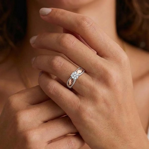 Personalized Angel Wings Birthstone Ring, Memorial Remembrance Jewelry, Sympathy Gift for Her