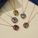 Personalized Birthstone Shield Badge Sterling Silver Necklace with Text Dainty Jewelry Class of 2026 Graduation Gift for Graduates Classmates Friends