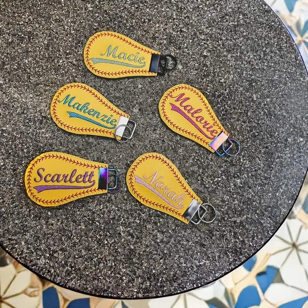 Personalized Embroidered Baseball Bag Tag | Softball Bag Tag | Baseball Keychain | Soft all Keychain | Customized KeyChain | Name Tag