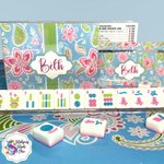 Protecteur de carte de mahjong personnalisé avec texte, couverture de carte de mahjong, accessoire de mahjong, cadeau pour les joueurs de mahjong.