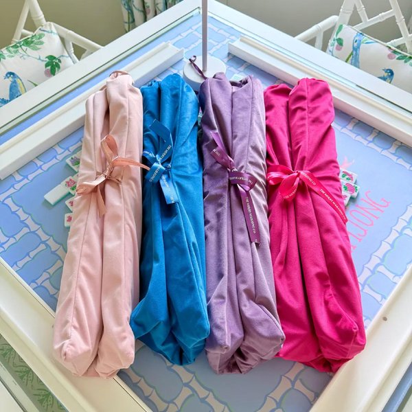 Velvet Mahjong Rack Bag, Soft Colorful Storage Pouch, Thoughtful Gift for Mahjong Players & Enthusiasts