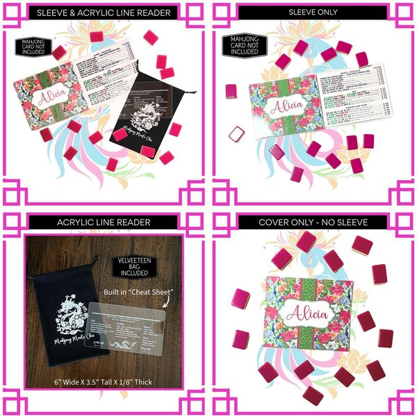 Protecteur de carte de mahjong personnalisé avec texte, couverture de carte de mahjong, accessoire de mahjong, cadeau pour les joueurs de mahjong.