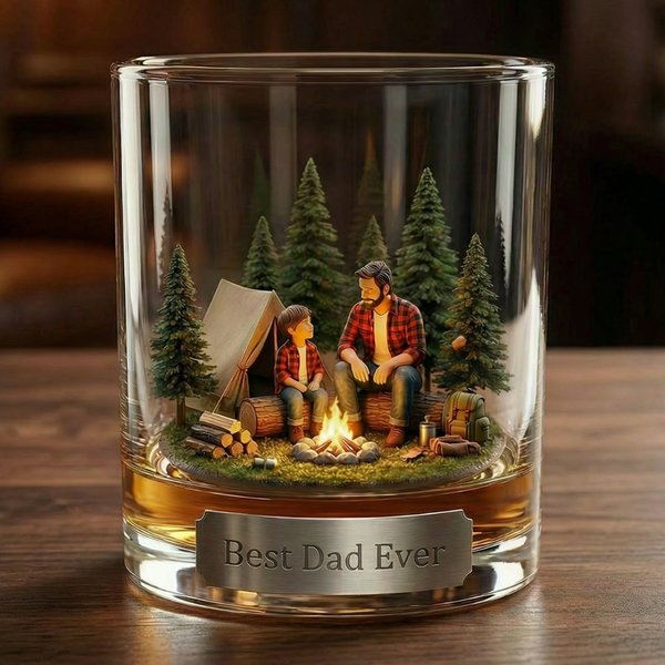 Verre à Whisky 10 Oz avec texte, Cadeau unique d'Anniversaire/Fête des Pères pour Lui/Papa/Enthousiaste du Whisky.