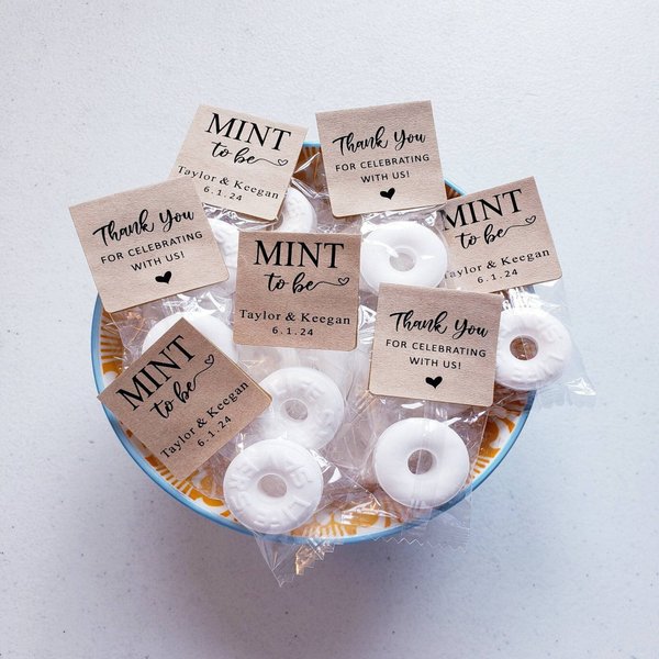 SET OF 120 Mint To Be Wedding Favors Life Savers Mints for Guest Personalized Party Labels Tags Stickers Cheaper in Bulk Sale, Wedding Candy