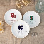 Custom College Logo Trinket Dish with Name, Graduation Jewelry Dish, University Pride Trinket Tray, End of Year/Graduation Gift for Friends/Classmates