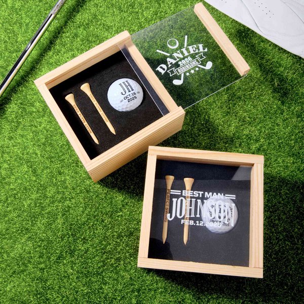 Personalized Monogrammed Initial Name Golf Ball Gift Set Club Competition Souvenir Birthday Gift for Golf Lover Golfer