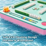 Table de Mahjong flottante avec plateau de jeu en EVA imperméable à l'eau, cadeau de fête pour les amateurs de jeux.