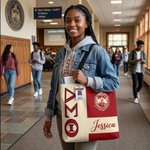 Personalized Tote Bag with Name, Heavyweight Canvas College Bag, Birthday/Graduation Gift for Her