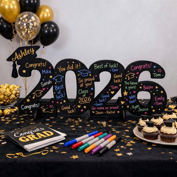 Personalized Class of 2026 Graduation Sign, Graduation Party Guest Book Alternative, Senior Photo Prop, Custom Name Grad Decor, Grad Party