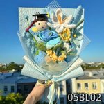 Personalized Crochet Graduation Bouquet with Doll & Flower, Handmade Gift for Graduate Girl, Graduation Day Gift for Her/Daughter