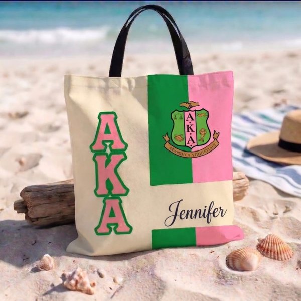 Personalized Tote Bag with Name, Heavyweight Canvas College Bag, Birthday/Graduation Gift for Girl