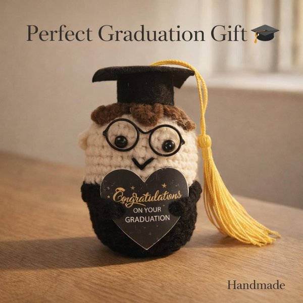 Handmade Graduation Crochet Owl with Card, Class of 2026 Graduation Keepsake, Graduation Gift for Graduates/Animal Lovers