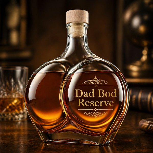 Bouteille de vin personnalisée en verre en forme de cul avec texte, 300ml, carafe à liqueur de fantaisie, fête des pères/anniversaire, cadeau humoristique pour papa/frère/homme.
