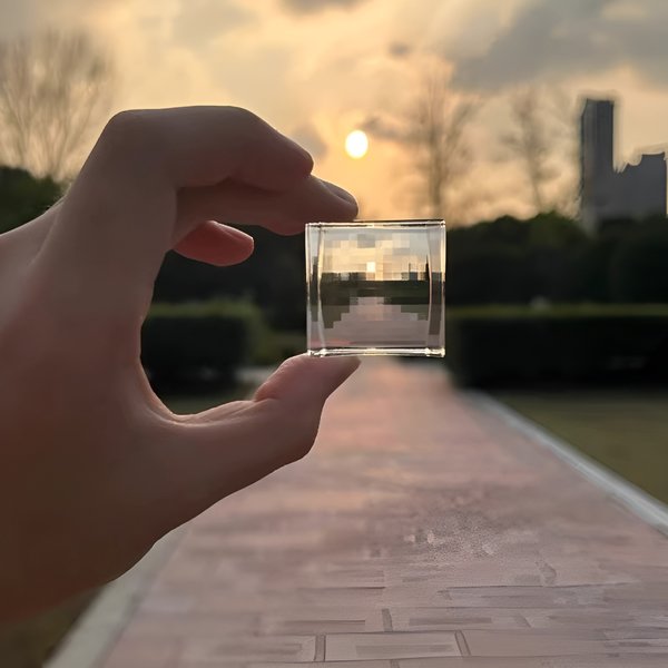 Porte-clés Prisme Pixel personnalisé avec pendentif en cristal optique, Mini caméra à fenêtre de pixels, Cadeau Geek, Cadeau d'anniversaire/Noël pour Gamer/Créatif
