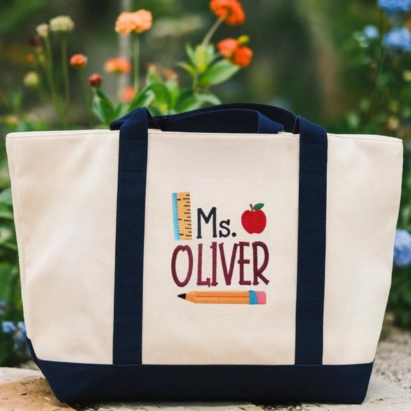 Personalisierte gedruckt Lehrer Tragetasche, Mehrzweck-Schule Umhängetasche, zurück zu Schule tägliche Tasche, Geschenk für Lehrer