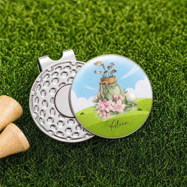 Marqueur de balle de golf personnalisé avec nom Cadeau d'anniversaire pour les joueurs de golf