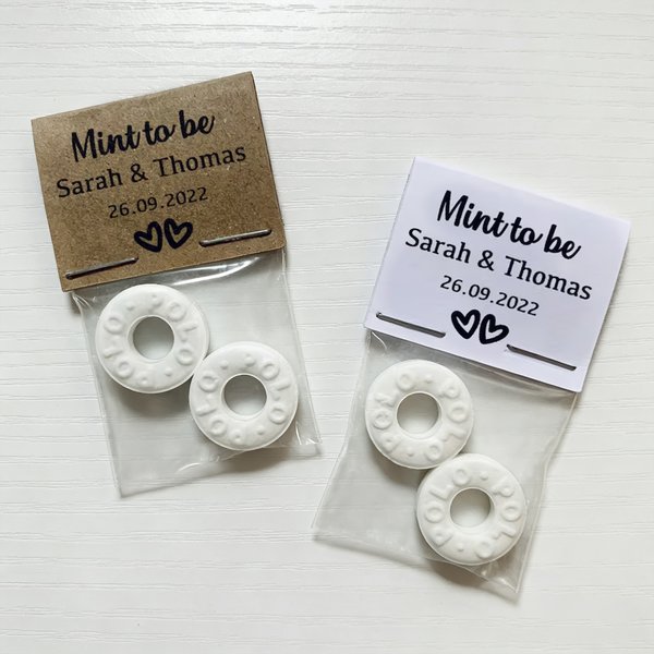 Polo mint to be, wedding favours, favors, handmade table decorations personalised name and date, polo mints, kraft brown party gift decor